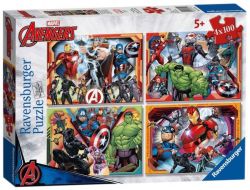 Puzzle Avengers Marvel Zestaw 4 x 100 el. 36x26 cm.