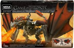 Klocki Konstrukcyjne Gra o Tron Smok Drogon i Daenerys 735el. Mega Construx Game of Thrones