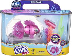Little Live Pets Zestaw Ryba i Akwarium Lil Dippers Neon Zabawka do Wody Wanny Pływająca Rybka