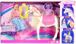 Lalka Barbie i Koń Interaktywny Mattel Światło Dźwięk Przygody Księżniczki