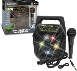 Wzmacniacz Bezprzewodowy Mikrofon Głośnik Karaoke Efekty