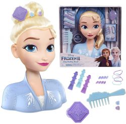 FROZEN 2 Kraina Lodu ELSA Głowa do Stylizacji Czesania 14 Akc.